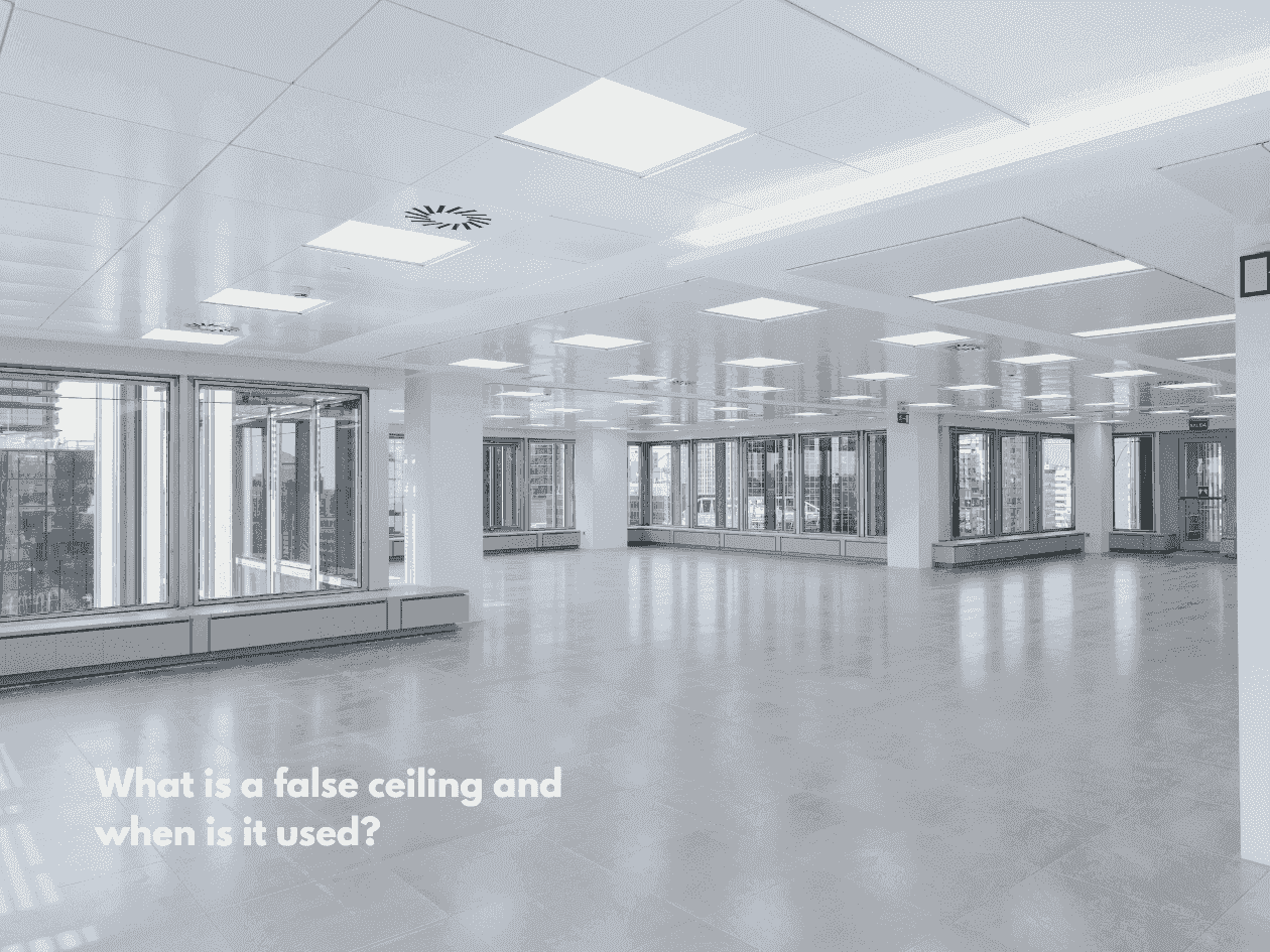 What is a false ceiling and when is it used?